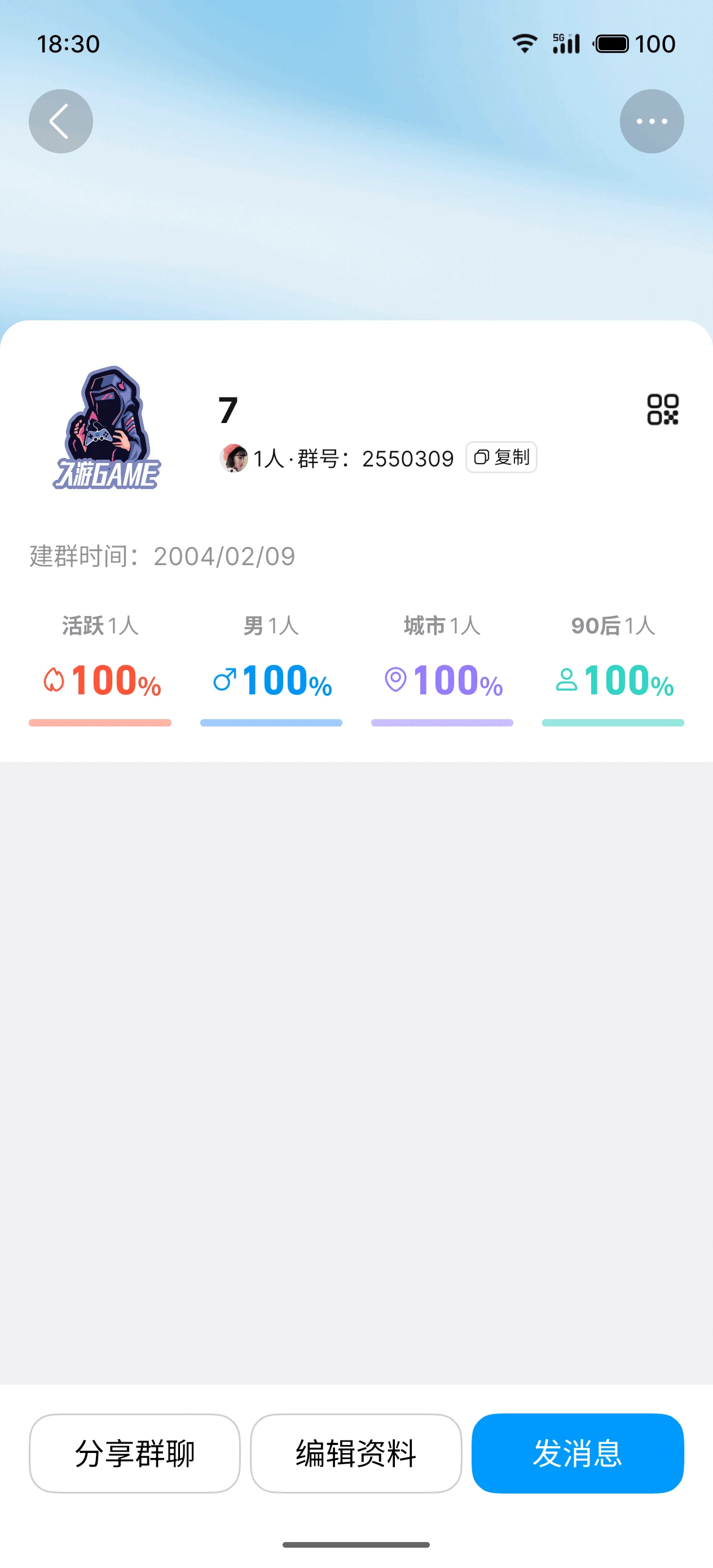 拍个七群：2550309